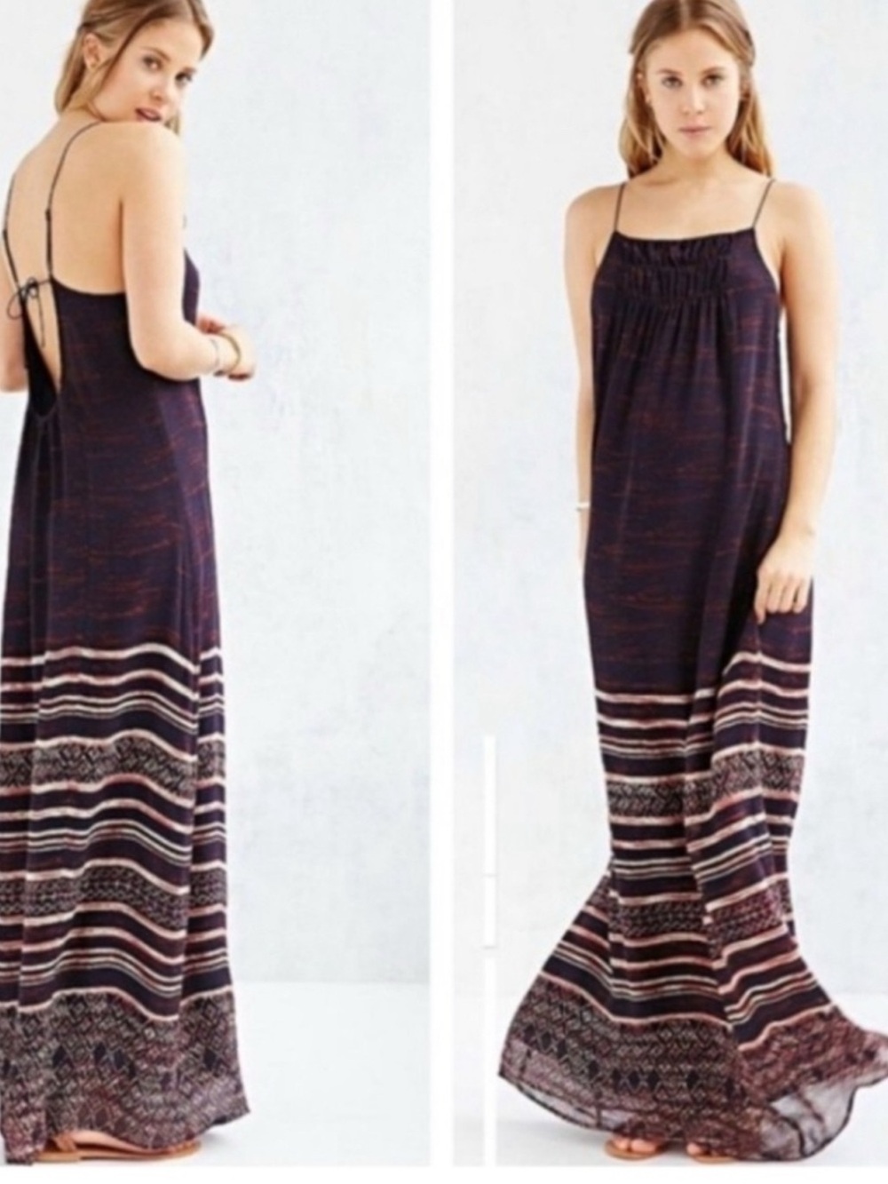 Ecoté Urban Outfitters Boho Tribal Maxi Dress
